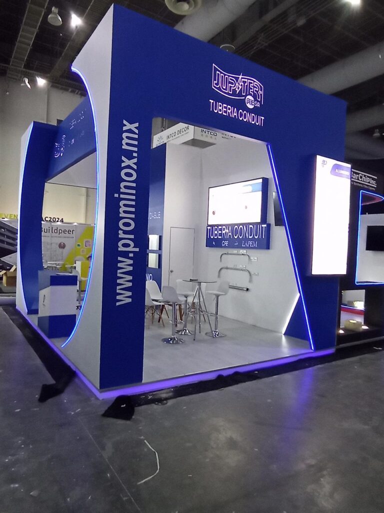 pantalla para stand publicitario
